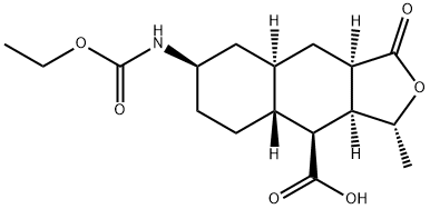 (1R,3aR,4aR,8aR,9S,9aR)-1-metyl-3-oksodekahydro-3H-spiro[nafto[2,3-c]furan-6,2'-[1,3]dioksolan]-9 -karboksylsyre