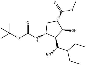 (1S,2S,3S,4R)-metyl-3-((R)-1-aMino-2-etylbutyl)-4-(tert-butoksykarbonylaMino)-2-hydroksycyklopentankarboksylat