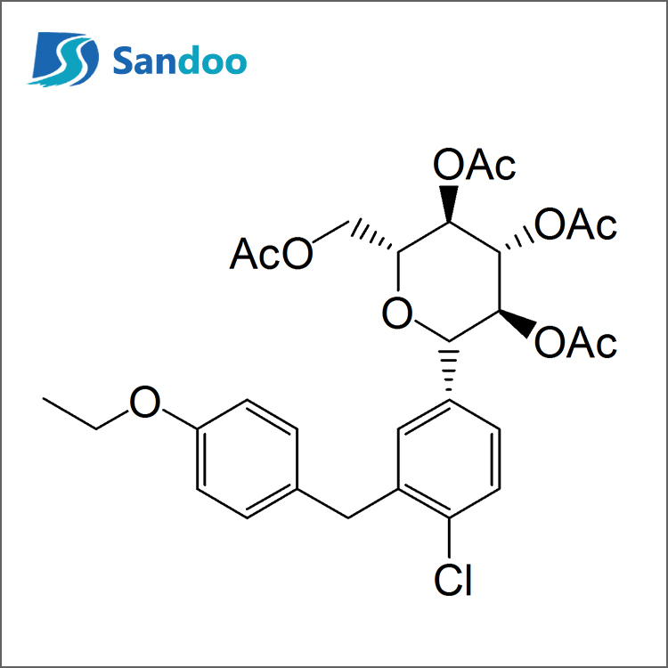 (2R,3R,4R,5S,6S)-2-(acetoksymetyl)-6-(4-klor-3-(4-etoksybenzyl)fenyl)tetrahydro-2H-pyran-3,4,5-triyltriacetat