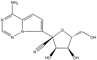 (2R,3R,4S,5R)-2-(4-aminopyrrolo[2,1-f][1,2,4]triazin-7-yl)-3,4-dihydroksy-5-(hydroksymetyl)tetrahydrofuran- 2-karbonitril