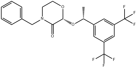(2R)-4-benzyl-2-[(1R)-1-[3,5-bis(trifluormetyl)fenyl]etoksy]morfolin-3-on