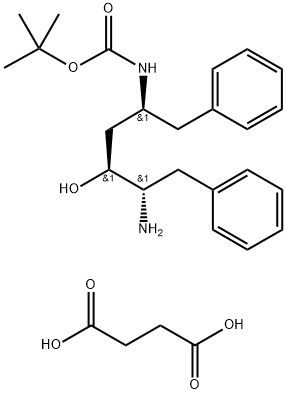 (2S,3S,5S)-5-tert-butyloksykarbonylamino-2-amino-3-hydroksy-1,6-difenylheksansuksinat