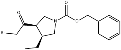 (3R,4S)-3-(2-Bromacetyl)-4-etyl-1-pyrrolidinkarboksylsyre-fenylmetylester