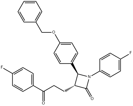 (3R,4S)-4-[4-(benzyloksy)fenyl]-1-(4-fluorfenyl)-3-[3-(4-fluorfenyl)-3-oksopropyl]azetidin-2-on