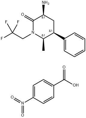 (3S,5S,6R)-6-metyl-2-okso-5-fenyl-1-(2,2,2-trifluoretyl)piperidin-3-aminium 4-nitrobenzoat