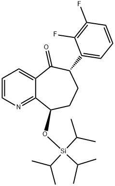 (6S,9R)-6-(2,3-difluorfenyl)-6,7,8,9-tetrahydro-9-[[tris(1-metyletyl)silyl]oksy]-5H-cyklohepta[b]pyridin-5 -en