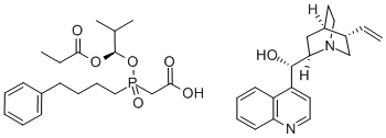 (8a,9R)-cinchonan-9-ol mono[[(S)-[(1R)-2-metyl-1-(1-oksopropoksy)propoksy](4-fenylbutyl)fosfinyl]acetat]