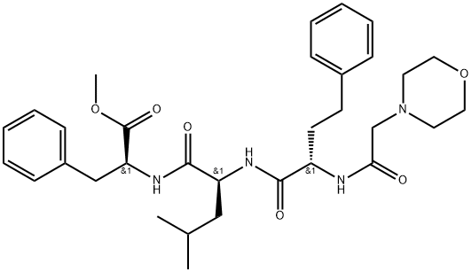 (alfaS)-alfa-[[2-(4-morfolinyl)acetyl]amino]benzenbutanoyl-L-leucyl-L-fenylalaninmetylester