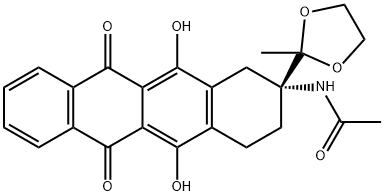 (R)-N-(5,12-dihydroksy-2-(2-metyl-1,3-dioksolan-2-yl)-6,11-diokso-1,2,3,4,6,11-heksahydrotetracen -2-yl)acetamid