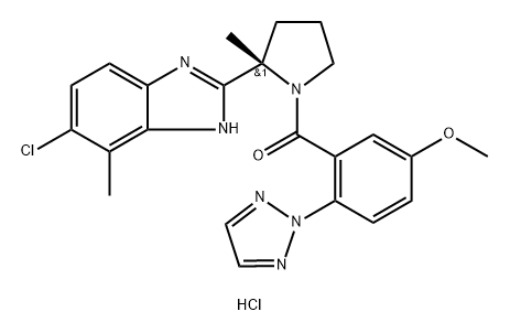 (S)-(2-(5-klor-4-metyl-lH-benzo[d]imidazol-2-yl)-2-metylpyrrolidin-1-yl)(5-metoksy-2-(2H-1,2) ,3-triazol-2-yl)