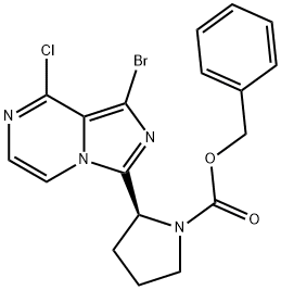 (S)-benzyl-2-(1-brom-8-klorimidazo[1,5-a]pyrazin-3-yl)pyrrolidin-1-karboksylat