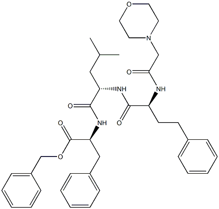 (S)-benzyl 2-((S)-4-metyl-2-((S)-2-(2-morfolinoacetamido)-4-fenylbutanamido)pentanamido)-3-fenylpropanoat