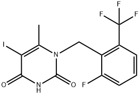1-[2-fluor-6-(trifluormetyl)benzyl]-5-jod-6-metylpyrimidin-2,4(1H,3H)-dion