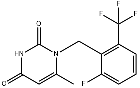 1-[2-fluor-6-(trifluormetyl)benzyl]-6-metylpyrimidin-2,4(1H,3H)-dion