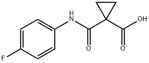 1-(4-fluorfenylkarbamoyl)cyklopropankarboksylsyre
