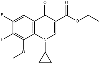 1-cyklopropyl-6,7-difluor-1,4-dihydro-8-metoksy-4-okso-3-kinolinkarboksylsyreetylester