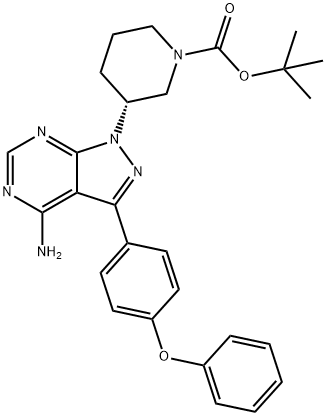 1-Piperidinkarboksylsyre, 3-[4-aMino-3-(4-fenoksyfenyl)-1H-pyrazolo[3,4-d]pyriMidin-1-yl]-, 1,1-dimetyletylester, (3R)