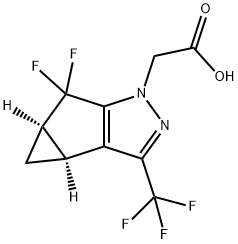 1H-cyklopropa[3,4]cyklopenta[1,2-c]pyrazol-1-eddiksyre, 5,5-difluor-3b,4,4a,5-tetrahydro-3-(trifluormetyl)-, (3bS,4aR )-
