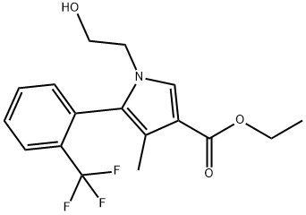 1H-pyrrol-3-karboksylsyre, 1-(2-hydroksyetyl)-4-metyl-5-[2-(trifluormetyl)fenyl]-, etylester