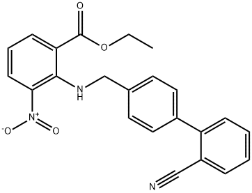 2-[[(2'-cyano[1,1'-bifenyl]-4-yl)metyl]amino]-3-nitro-benzosyreetylester
