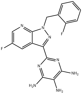 2-[5-fluor-1-(2-fluorbenzyl)-1H-pyrazolo[3,4-b]pyridin-3-yl]pyrimidin-4,5,6-triamin