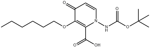 2-Pyridinkarboksylsyre, 1-[[(1,1-dimetyletoksy)karbonyl]amino]-3-(heksyloksy)-1,4-dihydro-4-okso-