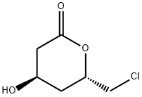 2H-Pyran-2-on, 6-(klormetyl)tetrahydro-4-hydroksy-, (4R,6S)-