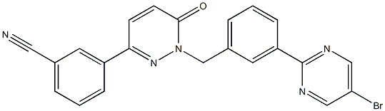 3-(1-(3-(5-brompyrimidin-2-yl)benzyl)-6-okso-1,6-dihydropyridazin-3-yl)benzonitril