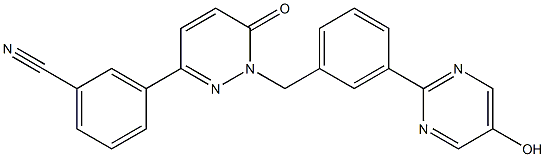 3-(1-(3-(5-hydroksypyrimidin-2-yl)benzyl)-6-okso-1,6-dihydropyridazin-3-yl)benzonitril