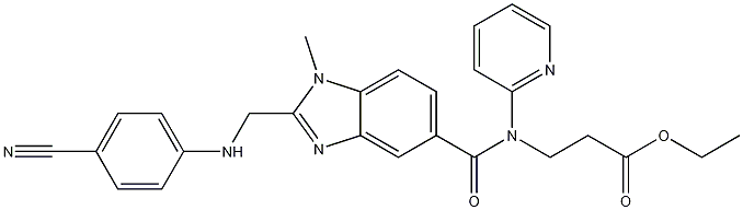 3-[[[2-[[(4-cyanofenyl)amino]metyl]-1-metyl-1H-benzimidazol-5-yl]karbonyl]pyridin-2-ylamino]propionsyreetylester
