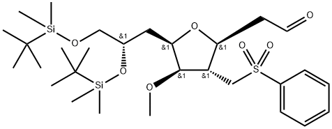 3,6-anhydro-2,4,7-trideoksy-8,9-bis-O-[(1,1-dimetyletyl)dimetylsilyl]-5-O-metyl-4-[(fenylsulfonyl)metyl]-D- glysero-D-gulo-nonose