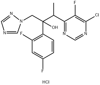 3-(6-klor-5-fluorpyrimidin-4-yl)-2-(2,4-difluorfenyl)-1-(1H-1,2,4-triazol-1-yl)butan-2-ol-hydroklorid