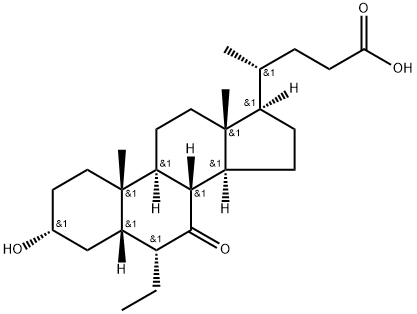 3a-hydroksy-6-etyl-7-keto-5β-cholan-24-olsyre