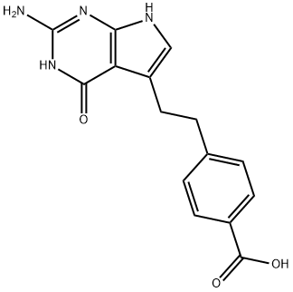 4-[2-(2-amino-4,7-dihydro-4-okso-1H-pymol[2,3-d]pyrimodin-5-yl)etyl]benzosyre