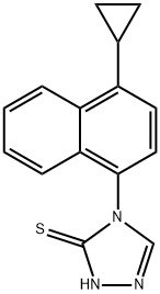 4-(4-cyklopropylnaftalen-1-yl)-1H-1,2,4-triazol-5(4H)-tion
