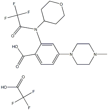 4-(4-metylpiperazin-1-yl)-2-[(tetrahydropyran-4-yl)(2,2,2-trifluoracetyl)amino]benzosyretrifluoracetat