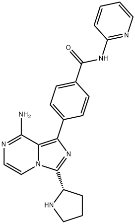 4-[8-amino-3-(2S)-2-pyrrolidinylimidazo[1,5-a]pyrazin-1-yl]-N-2-pyridinyl-benzamid