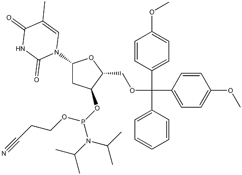 5'-dimetoksytrityl-3'-deoksytymidin 2'-[(2-cyanoetyl)-(N,N-diisopropyl)]-fosforamiditt