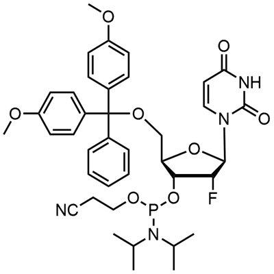 5'-O-(4,4-dimetoksytrityl)-2'-deoksy-2'-fluoruridin-3'-(2-cyanoetyl-N,N-diisopropyl)fosforamiditt