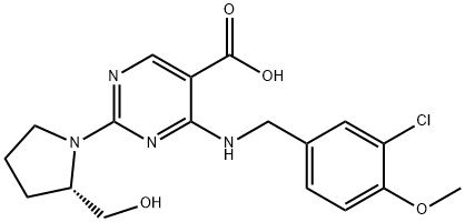 5-PyriMidinkarboksylsyre, 4-[[(3-klor-4-metoksyfenyl)metyl]aMino]-2-[(2S)-2-(hydroksymetyl)-1-pyrrolidinyl]-