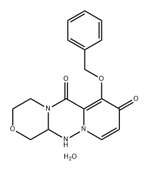 7-(benzyloksy)-3,4,12,12a-tetrahydro-1H-[1,4]oksazino[3,4-c]pyrido[2,1-f][1,2,4]triazin- 6, 8-dion, hemihydrat