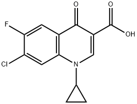 7-klor-1-cyklopropyl-6-fluor-1,4-dihydro-4-oksokinolin-3-karboksylsyre