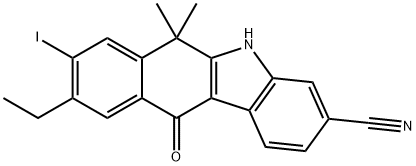 9-etyl-8-jod-6,6-dimetyl-11-okso-6,11-dihydro-5H-benzo[b]karbazol-3-karbonitril