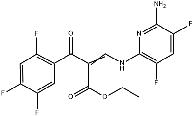 benzenpropansyre, a-[[(6-amino-3,5-difluor-2-pyridinyl)amino]metylen]-2,4,5-trifluor-β-okso-, etylester