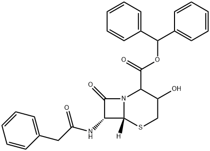 benzhydryl(6R,7R)-3-hydroksy-8-okso-7-(2-fenylacetamido)-5-tia-1-azabicyklo[4.2.0]oktan-2-karboksylat