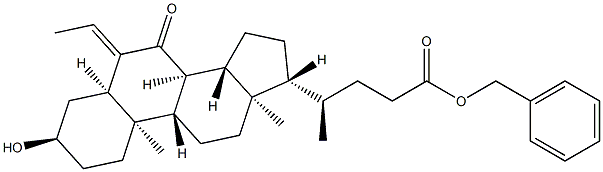 Cholan-24-olsyre, 6-etyliden-3-hydroksy-7-okso-, fenylmetylester, (3α,5β)-