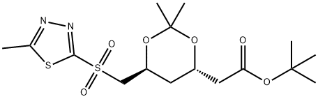 D-erytro-heksonsyre, 2,4,6-trideoksy-3,5-O-(1-metyletyliden)-6-[(5-metyl-1,3,4-tiadiazol-2-yl)sulfonyl]- 1,1-dimetyletylester