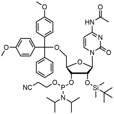 DMT-2′O-TBDMS-rC(ac) Fosforamiditt