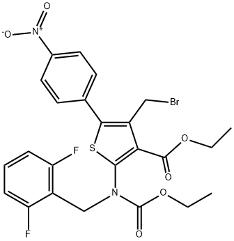 etyl 4-(brommetyl)-2-((2,6-difluorbenzyl)(etoksykarbonyl)amino)-5-(4-nitrofenyl)tiofen-3-karboksylat