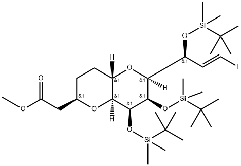 Metyl 2-((2R,4aS,6S,7R,8S,8aS)-7,8-bis((tert-butyldimetylsilyl)oksy)-6-((S,E)-1-((tert-butyldimetylsilyl)oksy )-3-jodallyl)oktahydropyrano[3,2-b]pyran-2-yl)acetat